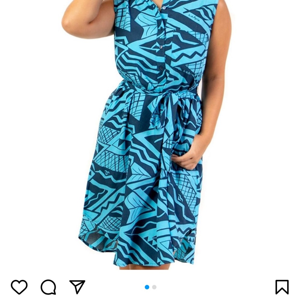 Green Patterned Sleeveless Dress